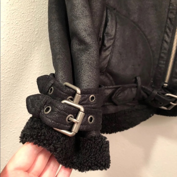 American Eagle Black Moto Jacket XS - Picture 3 of 7